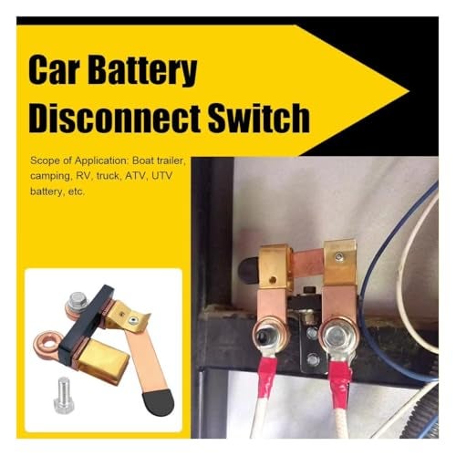 CentIoT - Battery Disconnect Cut Off Shut Off Switch 12V 24V - for Marine Car Boat RV ATV (Negative, Sidepost, 9mm Screw Hole) - Image 4