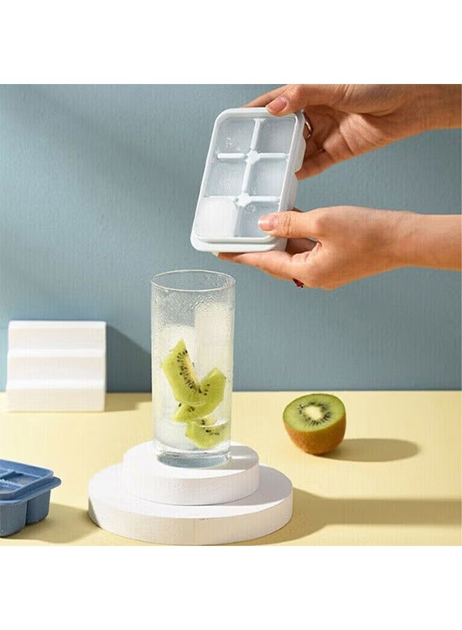YIJIA HOME GOODS 3-Piece Ice Cube Mold Set With Lid,White/Light Blue/Blue  - Image 5
