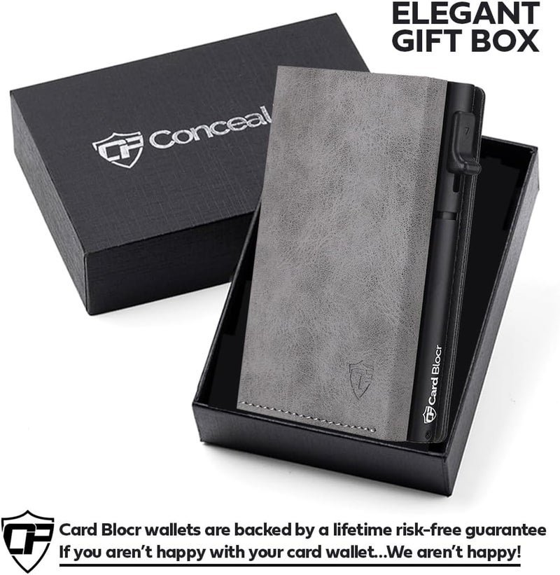 Conceal Plus Smart Pop Up Wallet for Men | RFID Blocking Minimalist Slim Wallet with Card Ejector | PU Leather Front Pocket Wallet | Compact Travel Card Holder for 4-6 Cards & Cash - Image 4