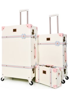 MORANO Classic MORANO  Leather Travel Bags 4 Pieces with Rotating Wheels and a Safety Lock  - Image 4
