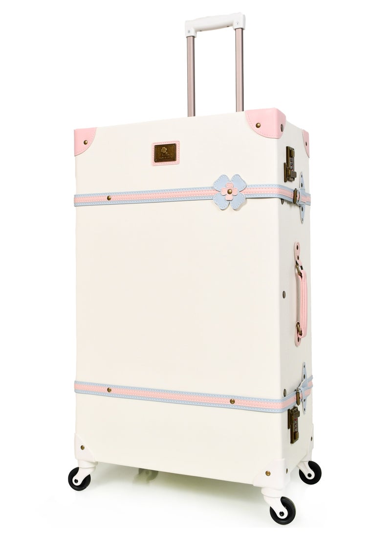 مورانو حقائب سفر كلاسيكية من جلد مورانو 4 قطع بعجلات دوارة وقفل أمان - Image 5