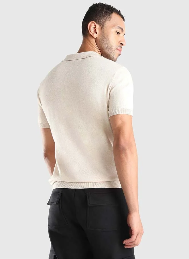 Musclemind Men's Flat Knit Polo