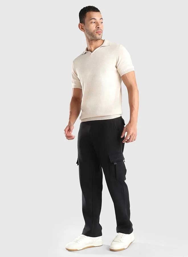Musclemind beige Men's Flat Knit Polo for Men | Best Price UAE