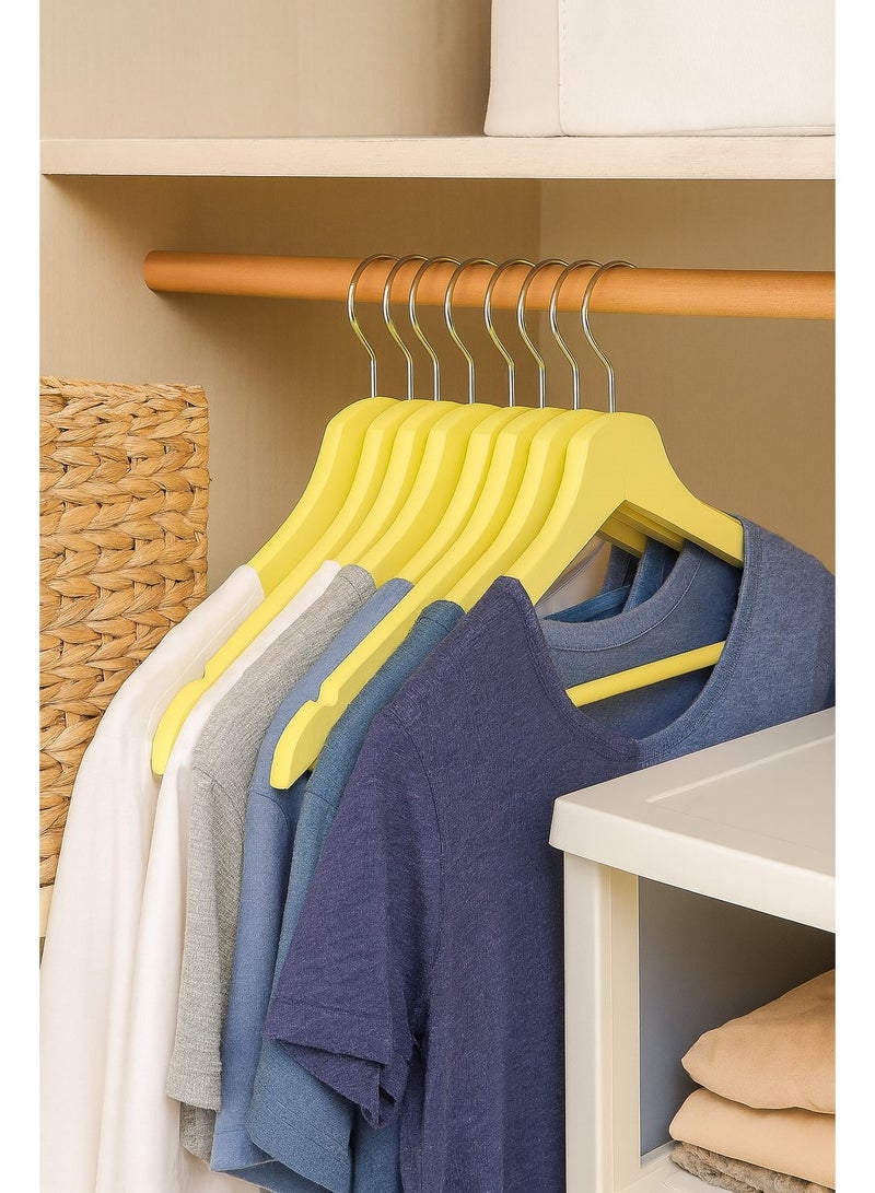 Harmony Homes Plastic Clothes Hangers Non-Slip 30 Pack – Durable Space Saving Hangers for Shirts, Suits, Coats & Sweaters (Yellow) - Image 1