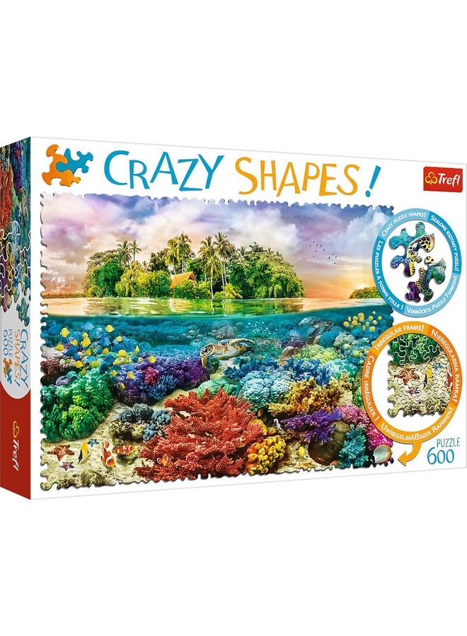 Trefl Red 600 Piece Crazy Shapes Tropical Island - Image 1