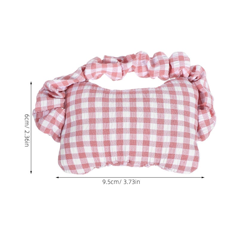 Pink Grid Pattern Laptop Mouse And Keyboard Wrist Rest Pad For Office Desk Support - Image 3