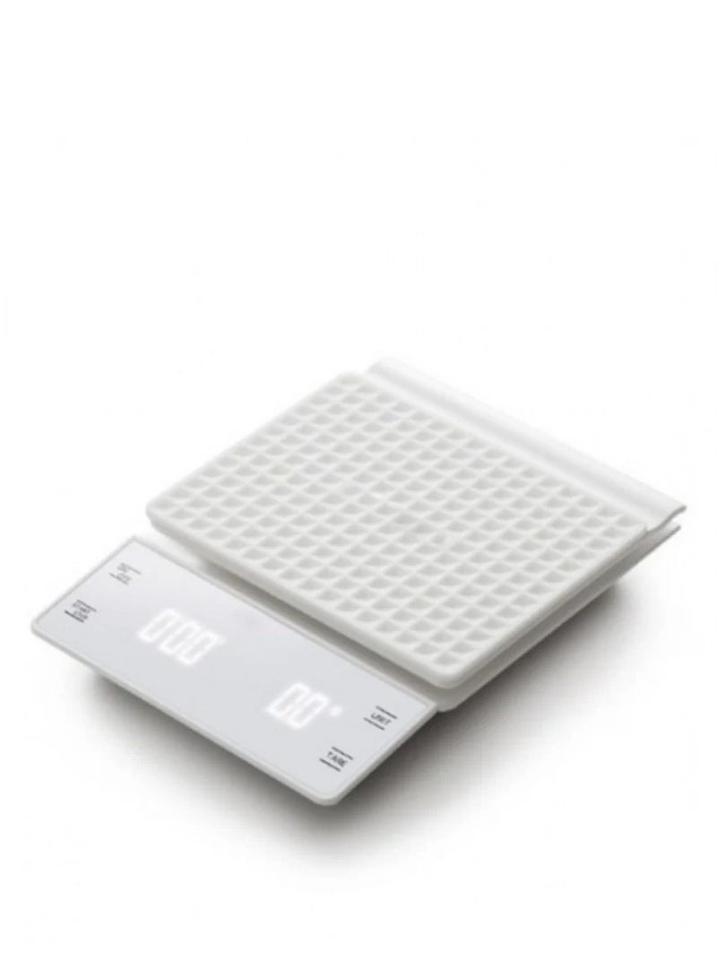 Coffee Scale With Timer White Electronic Weighing