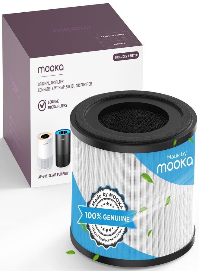 MOOKA AP-S0610L Air Purifier Filter, 3-in-1 True HEPA Filter, High-Efficiency Activated Carbon Air Filter for Allergies, Smoke, Odor, Dander, Pollen - Image 1