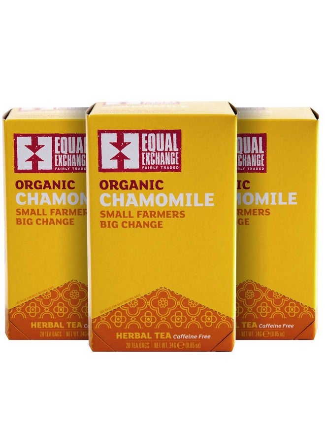 Equal Exchange Organic Caffeine Free Chamomile Tea, 20-Count (Pack of 3) (13311)