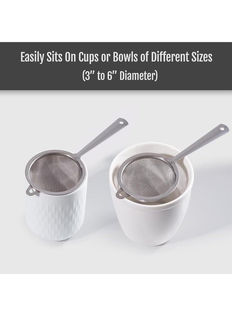 حياة كومفورت بيور ماتشا مصفاة شاي، شبكة دقيقة للغاية، ستانلس ستيل، تزيل التكتلات في مسحوق الشاي الاخضر - Image 3