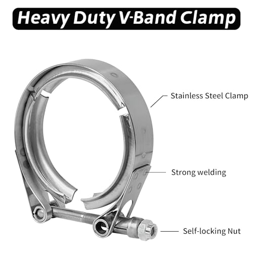 PALOZO 5 Inch V Band Clamp Stainless Steel 304 VBand Bolt Clamp for Exhaust Pipe Flanges - Image 5