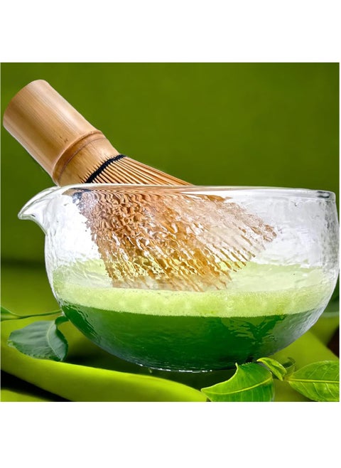 Glass Matcha Mixing Bowl Clear Round 4 Inches