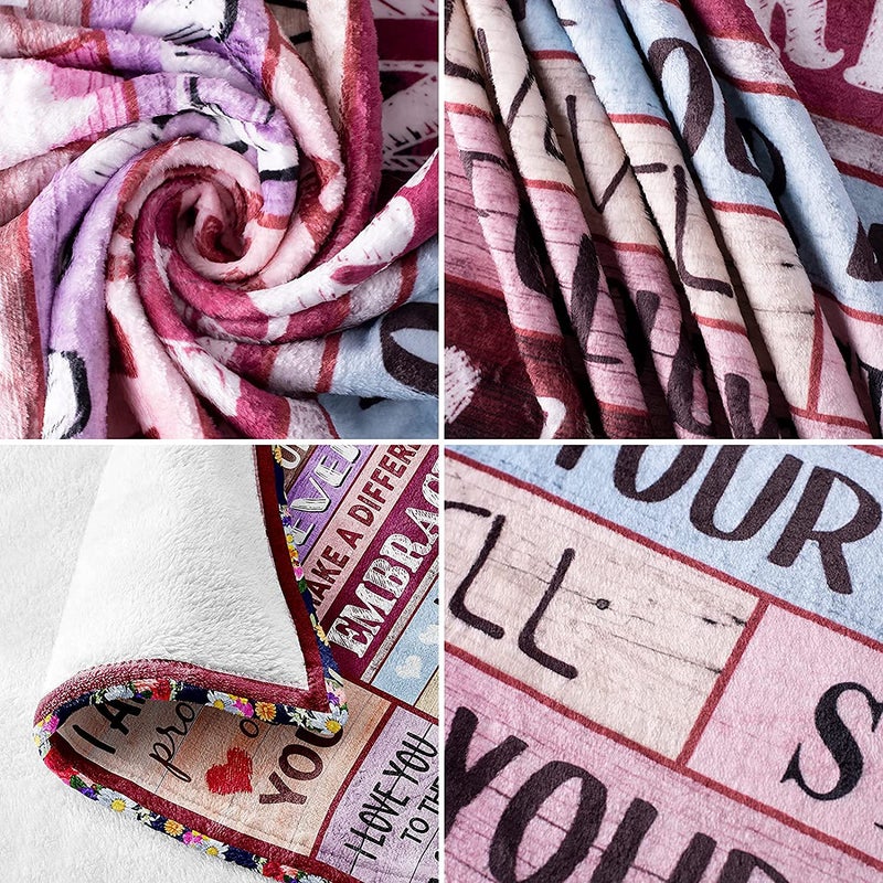 JTUOW Anniversary Birthday Gift for Her Wife Gifts from Husband Romantic I Love You Weeding Gift for Women to My Wife Blanket for Valentines Mothers Day Christmas (50x40in  Wife Gifts) - Image 5