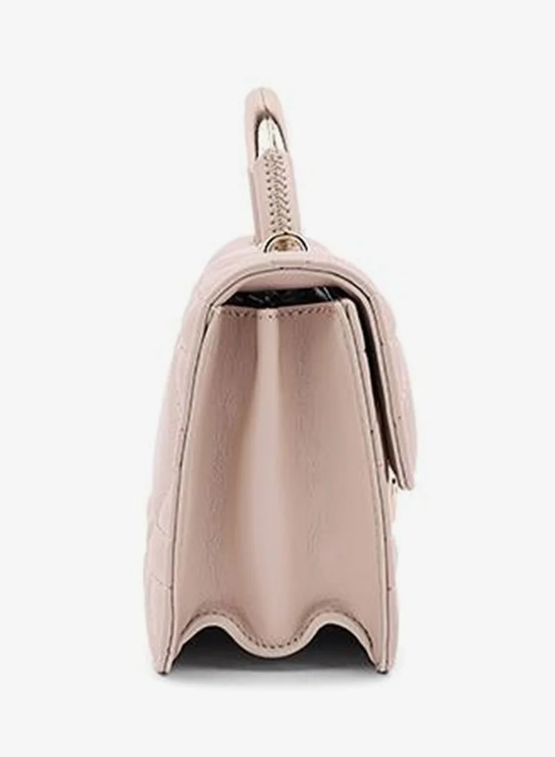 Cuple Beige Cuple Textured Zip Shoulder Bag for Women | Best Price UAE