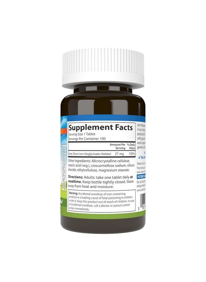 Carlson - Chelated Iron, 27 mg Superior Absorption, Blood Health, Energy Utilization & Optimal Wellness, 100 Tablets - Image 2