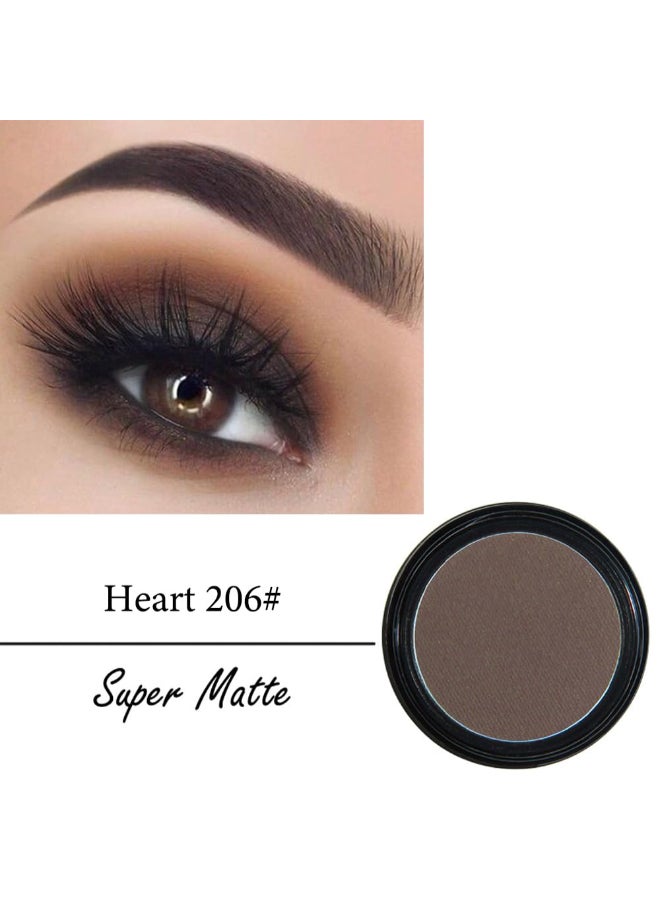 Mysense Matte Dark Brown Single Eyeshadow Palette Pressed Powder Eye Shadow Makeup High Pigment Long Lasting Vegan Cruelty Free 206 Heart - Image 4