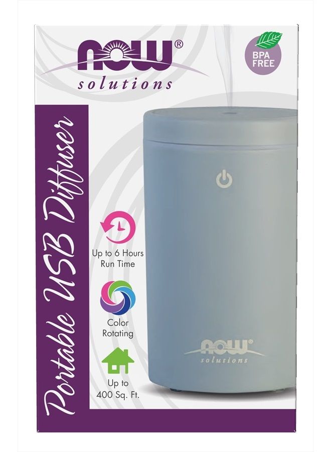 now Essential Oils, Portable USB Ultrasonic Aromatherapy Oil Diffuser, Extremely Quiet and Heat Free, Travel Friendly Diffuser - Image 1