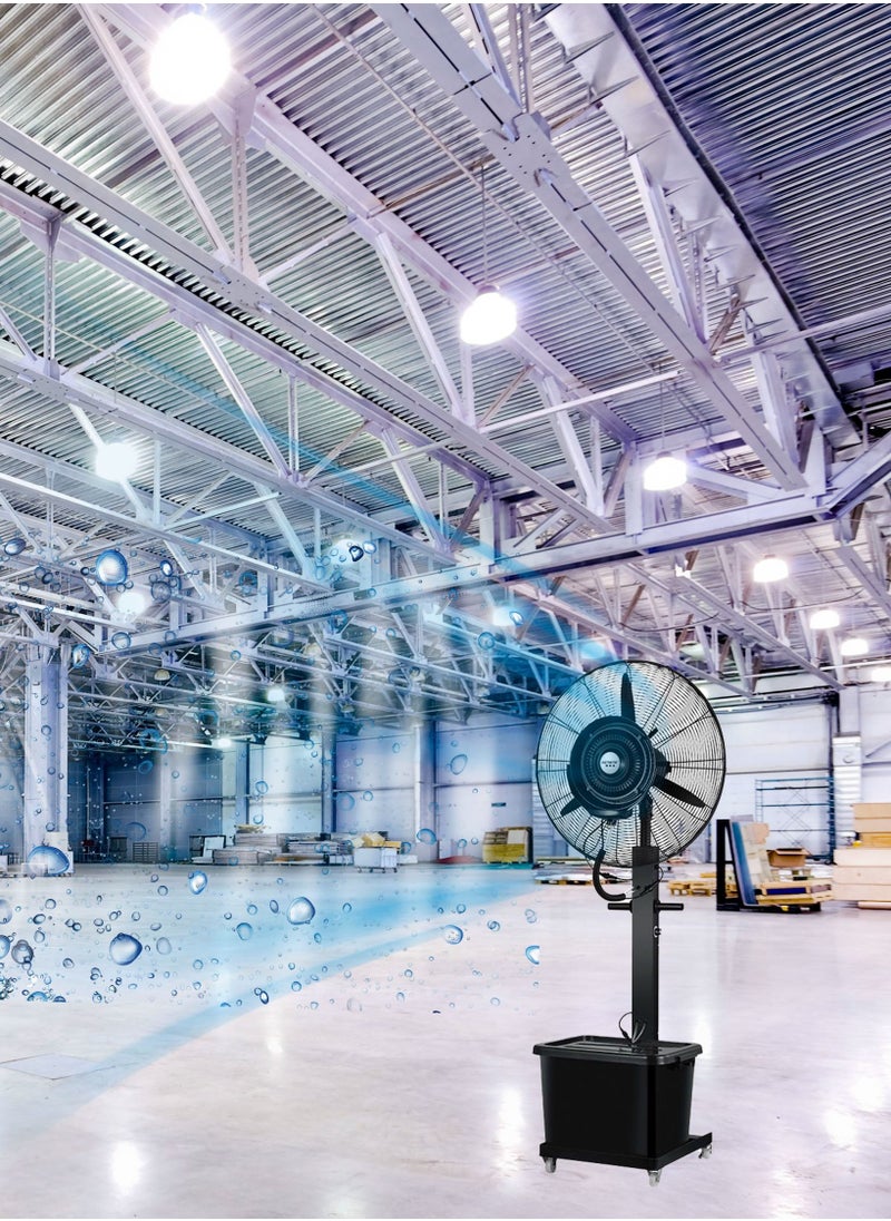 SUNRISE - 30 Inch Industrial Misting Fan, Stand Atomizing Fan, Heavy Duty Water Mist Fan,3 Cooling Speeds,42L Tank,Water Spray, Cooler Fan for Outdoor, Indoor, Garden, Warehouse Factory - Image 1