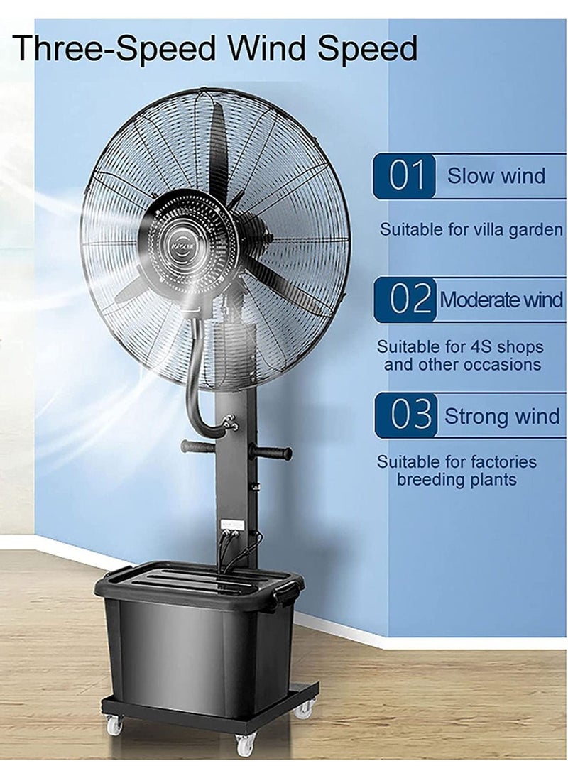 SUNRISE - 30 Inch Industrial Misting Fan, Stand Atomizing Fan, Heavy Duty Water Mist Fan,3 Cooling Speeds,42L Tank,Water Spray, Cooler Fan for Outdoor, Indoor, Garden, Warehouse Factory - Image 1