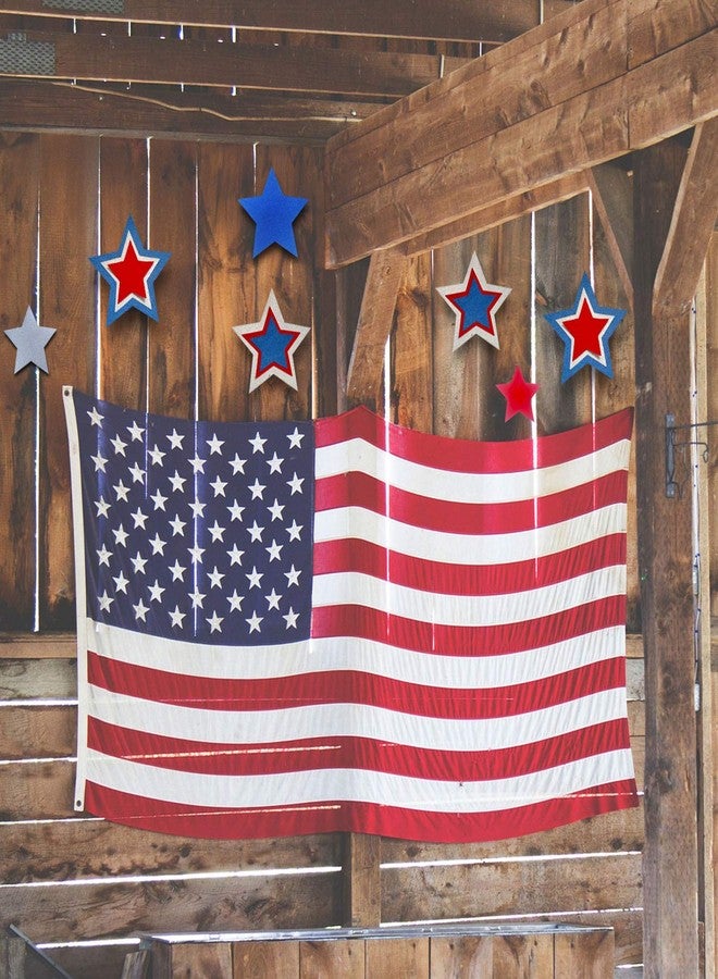 Aflyu Patriotic Star Cutouts Glitter Cutouts Kit 4th of July Decoration for Independence Day 45 Pieces - Image 5