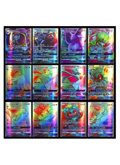 Pokemon 100pcs Cards Vmax Assorted Cards TCG Card Packs Ultra Rare Shiny Collection Cards Set 95 GX+5 Mega cards No Duplicates Card for Kids Including Deck Box Best Gift for Collectors  - Image 4