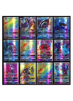 Pokemon 100pcs Cards Vmax Assorted Cards TCG Card Packs Ultra Rare Shiny Collection Cards Set 95 GX+5 Mega cards No Duplicates Card for Kids Including Deck Box Best Gift for Collectors  - Image 3