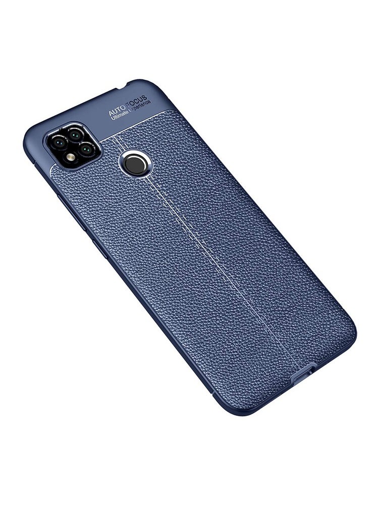 ماركة غير محددة - جراب سيليكون TPU لهاتف Xiaomi Redmi 9C، غطاء خلفي جلدي بتركيز تلقائي، حماية عالية متوافق مع Xiaomi Redmi 9C (6.53 بوصة) (أزرق) - Image 1