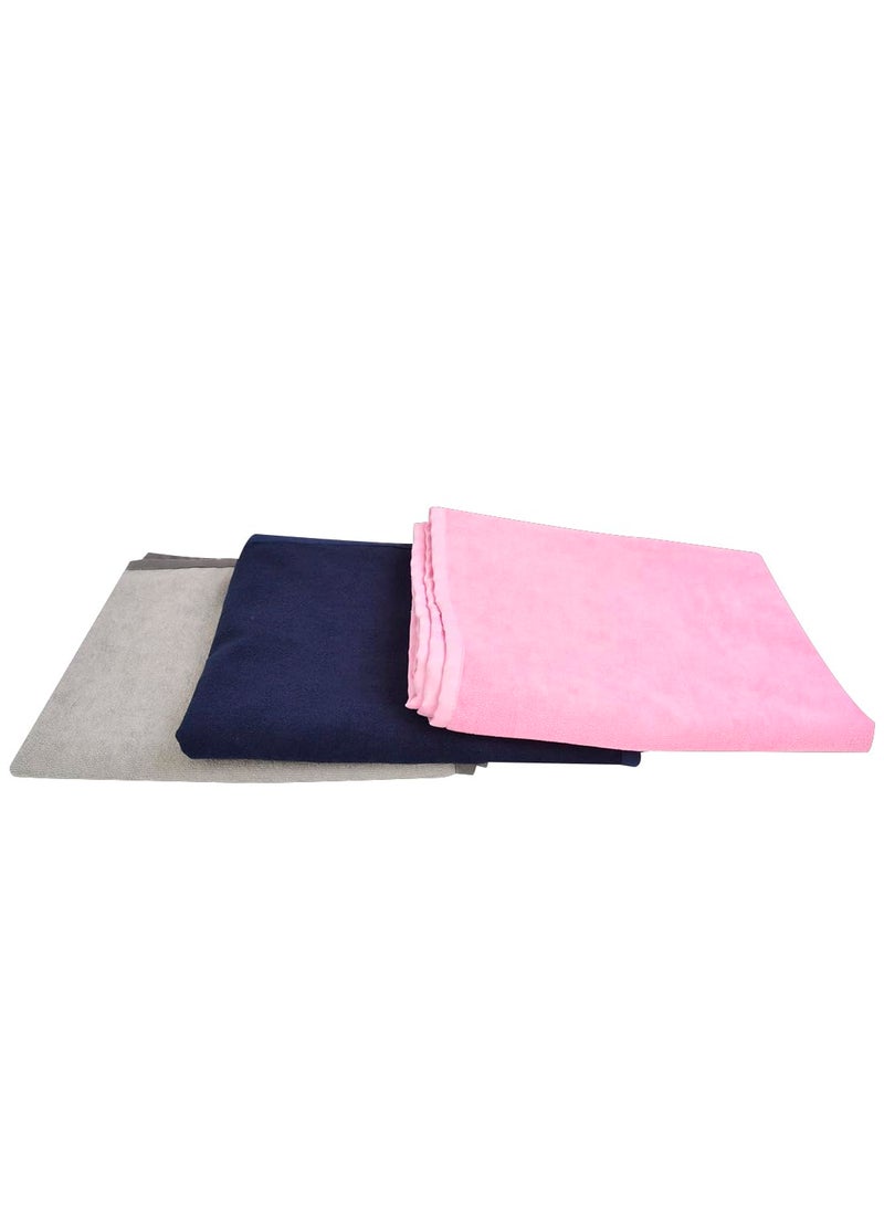 ADBENI HOME ADBENI HOME Ecofriendly Terry Cartridge Cotton Quick Dry Sheet for New Born Babies Toddler Reusable Waterproof Extra Absorbent Crib Sheet 210GSM Small Super 100x66 cm Grey Navy Blue Pink 