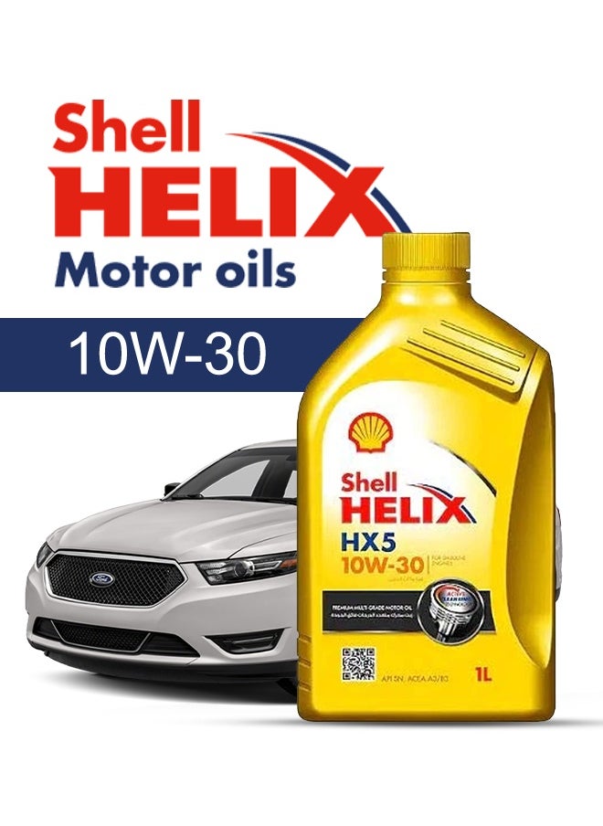 Shell Engine Oil – For FORD Taurus  2024 - 2009، 6 Liter، viscosity 10w30 Shell - With Engine Oil Filter - 2009 2010 2011 2012 2013 2014 2015 2016 2017 2018 2019 2020 2021 2022 2023 2024 