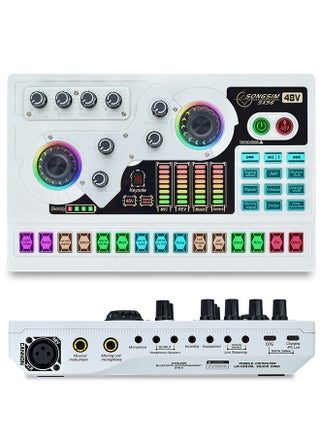 Professional Audio Mixer,SX96 Live Sound Card and Audio Interface Sound Board with Multiple DJ Mixer Effects,Voice Changer and LED Light,Prefect for Streaming/Podcasting/Gaming/Recording/YouTube/PC - pzsku/ZF25AAABF9A48804847A8Z/45/_/1723815967/3c30a26b-6d9e-4b52-ad66-11dc05bc107f