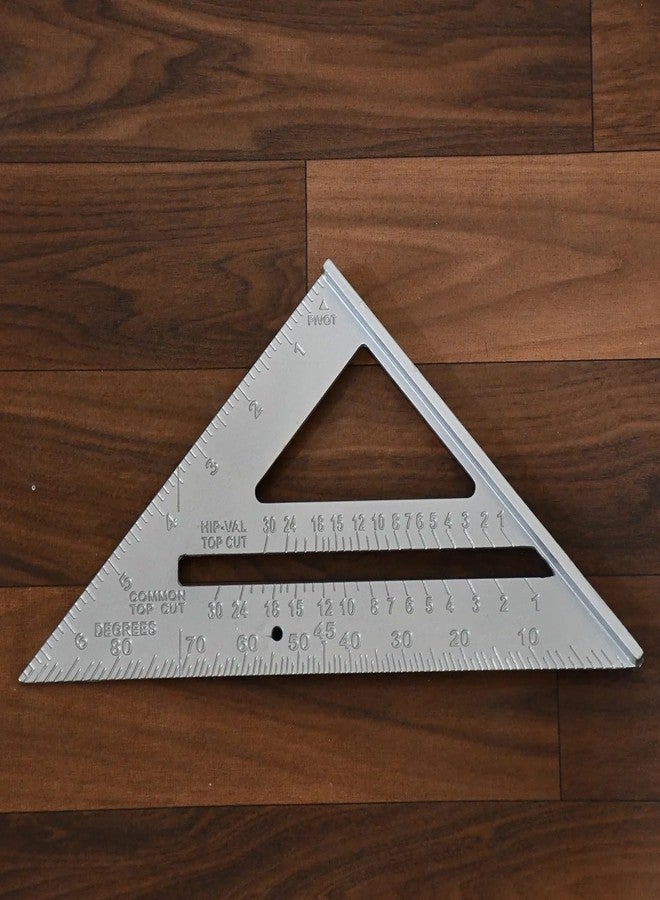 Garth Speed Square 7-Inch – Double-Sided Scale 45° & 90° Triangle Ruler Measurement with Metric Inch – Aluminum Alloy Rafter Square Tool for Carpentry, Woodwork, Industrial Construction (Pack of 1) - Image 1