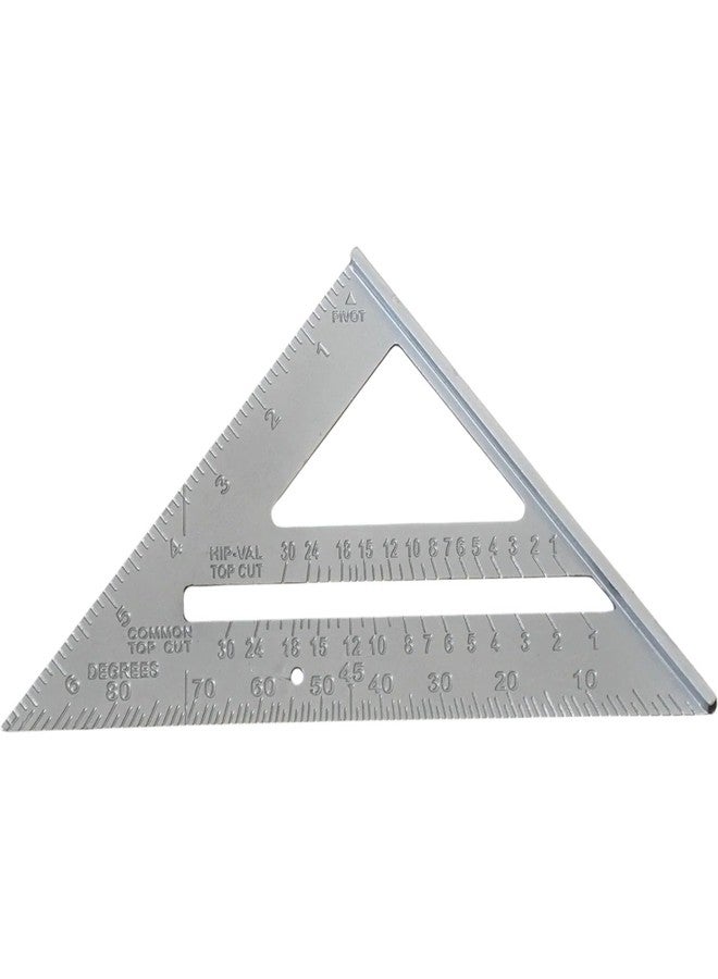 Garth Speed Square 7-Inch – Double-Sided Scale 45° & 90° Triangle Ruler Measurement with Metric Inch – Aluminum Alloy Rafter Square Tool for Carpentry, Woodwork, Industrial Construction (Pack of 1) - Image 2