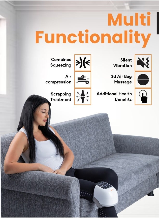 ARES uKnee Full Knee Massager - 3D Airbag Massage, 3 Vibration Intensity Levels, 3 Heating Levels for Joint Pain Relief And Therapy  - Image 2