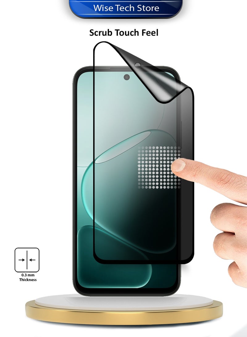 دبليو تيك واقي شاشة مرن مات كامل الغراء والتغطية لهاتف Oppo A6x 5G 2025 بريميوم من السيراميك النانو للخصوصية (MSCNMP) - شفاف/أسود - Image 4