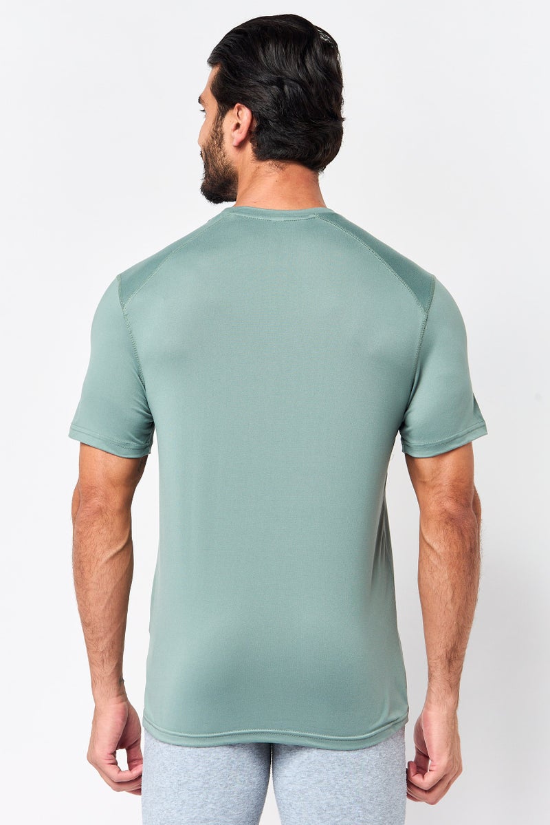 MOTION Men 2 Pieces Sportswear Fit Short Sleeve Outdoor T-Shirt, Multicolor - Image 5