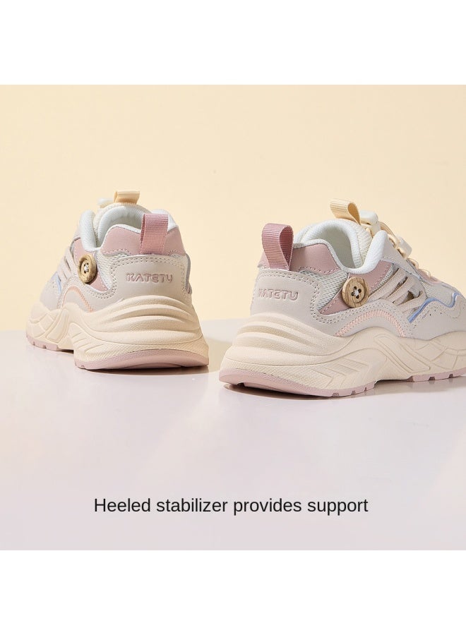 Mid-to-older Kids Sports Series】children's Athletic Shoes, Spring/autumn Fashion Dad Shoes, Breathable White Sneakers, Canvas Shoes - Image 5