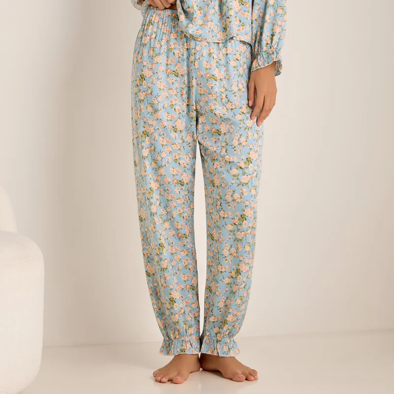 Splash FAV Floral Print Long Sleeves Top and Pyjama Set