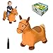 Hot Max HotMax Brown Hopping Horse Toy Removable Inflatable Plush Bouncy Horse for Toddlers Outdoor Ride on Bouncy Farm Animals Birthday Gift for 18 Months 2 3 4 Year Old Boy or Girl - Image 2