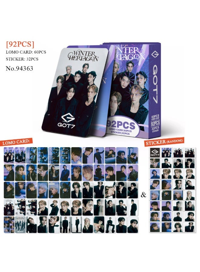 NIBEMINENT 92 Pcs Kpop GOT7 Lomo Cards Card For Fans Collection Gifts - Image 1