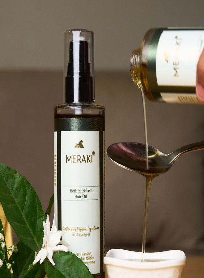 ميراكي زيت ميراكي المُعزز بالأعشاب | عناية عضوية بالشعر وفقًا لمبادئ الأيورفيدا | يُعزز نمو الشعر ويغذيه | يُقلل من القشرة وتساقط الشعر | يمنع الشيب المبكر | 100 مل - Image 3