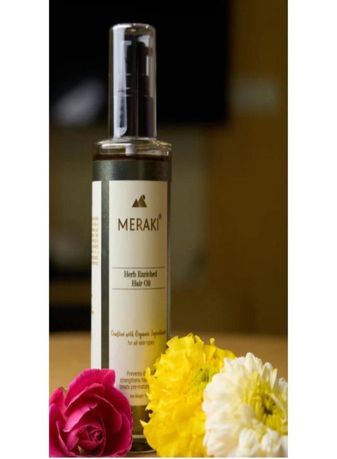 ميراكي زيت ميراكي المُعزز بالأعشاب | عناية عضوية بالشعر وفقًا لمبادئ الأيورفيدا | يُعزز نمو الشعر ويغذيه | يُقلل من القشرة وتساقط الشعر | يمنع الشيب المبكر | 100 مل - Image 4
