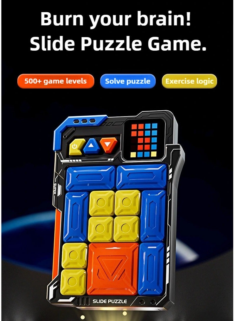 Slide Puzzle game, Early Development Toys, Challenge Brain portable puzzle Game, with 500+ Levels Learning  Education training Toy and gift for Kids and Adults - Image 4