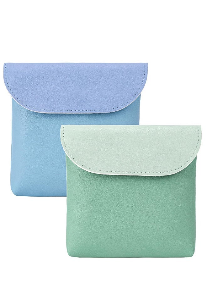 Sanitary Napkin Storage Bag, 2 Pcs Menstrual Pad Bag Portable Sanitary Napkin Storage Tampons Holder for Purse First Period Kit for Teen Girls Store Sanitary Pads for Women  - Image 1