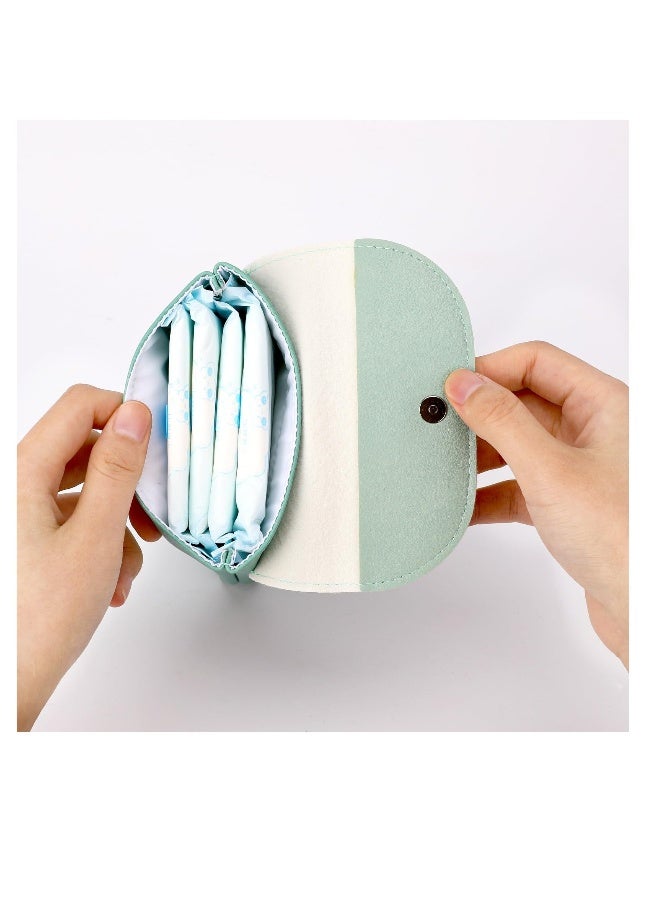 Sanitary Napkin Storage Bag, 2 Pcs Menstrual Pad Bag Portable Sanitary Napkin Storage Tampons Holder for Purse First Period Kit for Teen Girls Store Sanitary Pads for Women  - Image 2