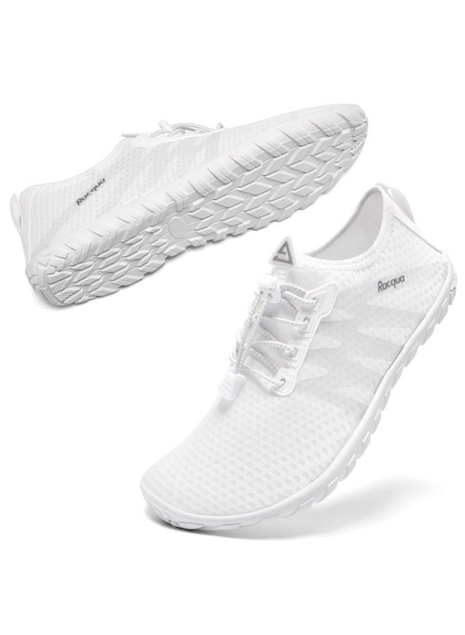 Racqua Water Shoes Womens Mens Quick Dry Barefoot Shoes Swim Lightweight Surf Beach Pool Aqua Shoes, Hd1307-white, 10 Women/9 Men - Image 3