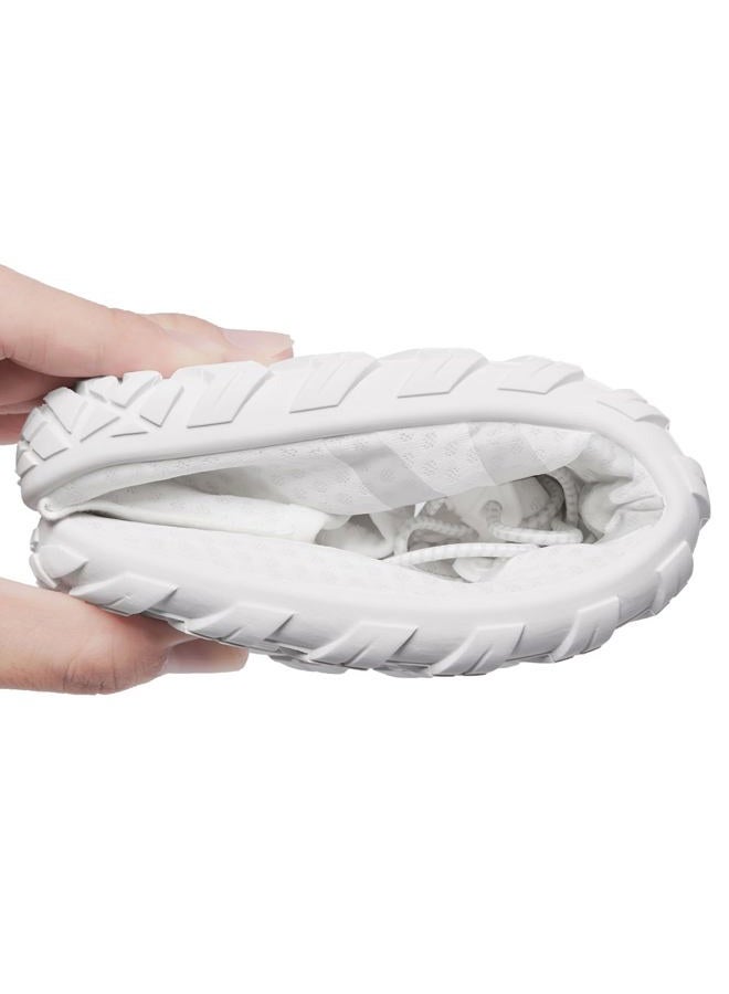 Racqua Water Shoes Womens Mens Quick Dry Barefoot Shoes Swim Lightweight Surf Beach Pool Aqua Shoes, Hd1307-white, 10 Women/9 Men - Image 2