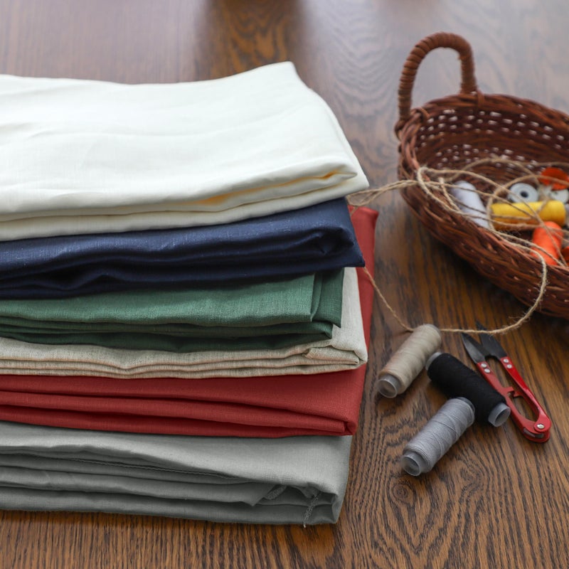 Simple&opulence 100% Linen Fabric by The Yard - 78" Wide Natural Breathable Linen Cloth for DIY, Embroidery, Sewing, Clothing, Bags, Home Decor, Crafts, and Art Canvases (Dark Green,1 Yard) - Image 1