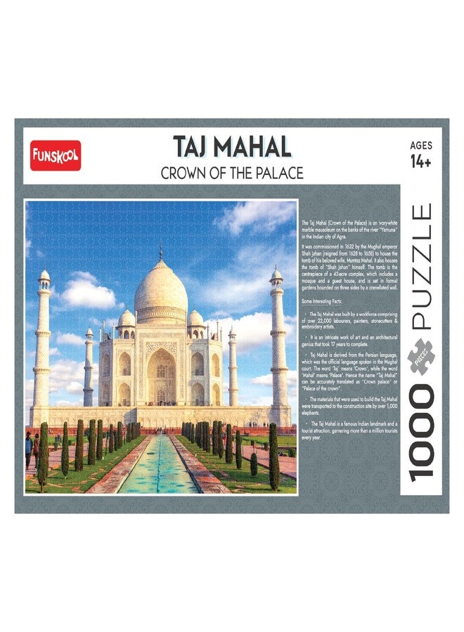 Funskool Play & Learn-Taj Mahal,Educational,1000 Pieces,Puzzle,for 14 Year Old Kids and Above,Toy - Multicolor - Image 3