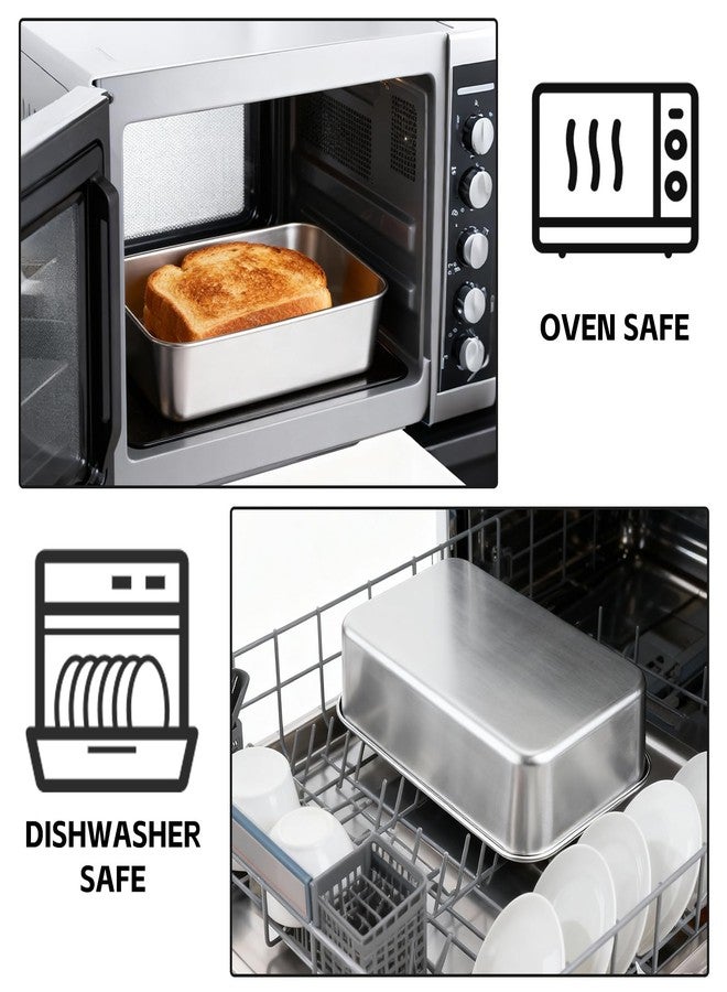 AKOLAFE 6 Pack Stainless Steel Loaf Pan 9 x 5.9 Inch Banana Bread Pan for Homemade Bread Loaf Pans for Baking Bread Tin Sourdough Bread Baking Pan Metal Sandwich Loaf Bread Pans for Meatloaf, Cake - Image 3