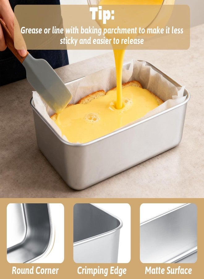 AKOLAFE 6 Pack Stainless Steel Loaf Pan 9 x 5.9 Inch Banana Bread Pan for Homemade Bread Loaf Pans for Baking Bread Tin Sourdough Bread Baking Pan Metal Sandwich Loaf Bread Pans for Meatloaf, Cake - Image 5